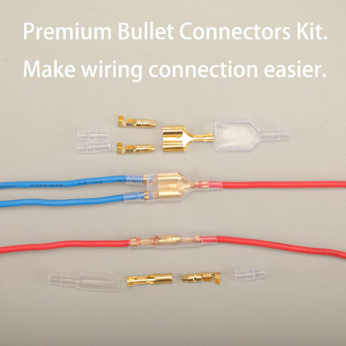 320pcs Double Bullet Wire Connectors, 3.9mm 3.5mm Male and Female Bullet Terminal Connectors with Insulation Sleeve, Crimp Terminal Automotive Ele...