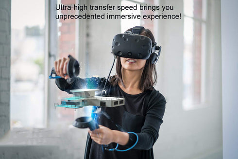 USB C Link Cable 13ft/4m, USB3.0 A to USB Type C Cable 90 Degree 5Gbps Data Transfer USB C Charging Cable for Quest 1/2, Virtual Reality Headset G...
