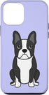 iPhone 12 mini Boston Terrier Phone Case Gifts Purple Art Baby Dog Lover Case...