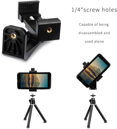 AFAITH Cell Phone Tripod Mount with Remote, Phone Holder Adapter Selfie Monopod with Adjustable Clamp for iPhone 16 15 14 13 12 11 Max Pro Phone X...