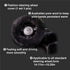 Fashion Fluffy Steering Wheel Covers for Women/Girls/Ladies Australia Pure Wool 15 Inch 1 Set 3 Pcs (Black)...