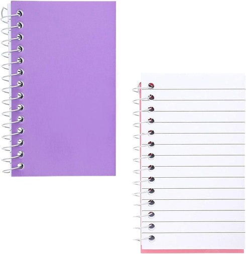12-Pack Small Spiral Notebook 3x5, 80 Sheets Per Notepad, College Ruled Lined Paper for Office Supplies, Classroom Notes, Students, Teachers, Nurs...