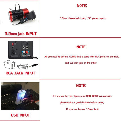 USB Bluetooth Receiver Adapter,Wireless Audio Adapter, Car Kit Music Receiver Bluetooth Adapter Home/Car Stereo Sound System,Portable Speskers,(Au...