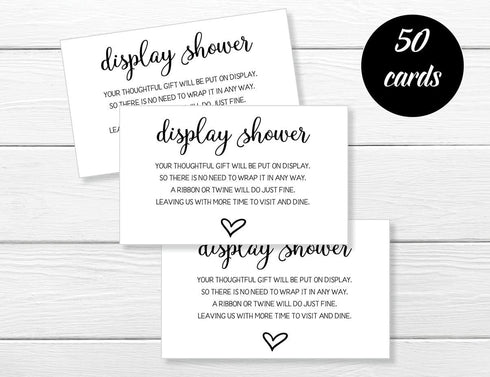 All Ewired Up 50 Display Shower Insert Cards, Display Shower Card, Display Shower Tags, Display Shower Invitation, Bridal Shower Insert, Baby Show...