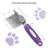 Detangling Pet Comb for Dog & Cat, Grooming Comb with Long & Short Stainless Steel Teeth, Safely Remove Knots & Tangles for Healthy Shiny Coat, Ge...