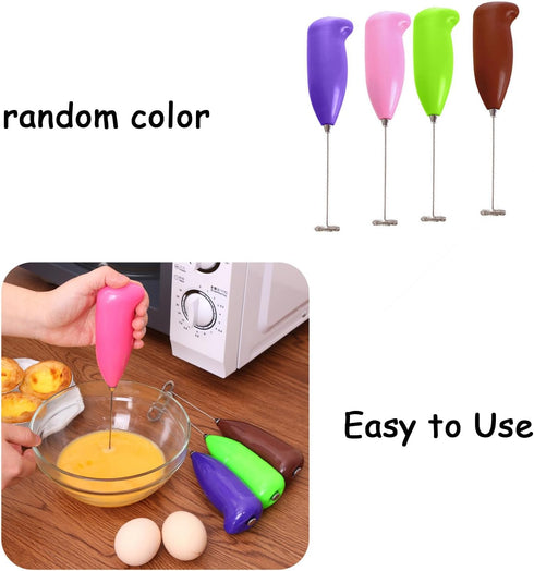 Mini Handheld Electric Stirrer Milk Frother Foam Maker Cappuccino Frother Latte Frother Coffee Frother Hand Mixer Egg Beater Egg Milk Shake Mixer(...