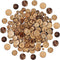 150pcs 5sizes Mix Coconut Shell Natural Wooden Buttons with 2 Holes for DIY Clothing Sewing Craft Decorative...