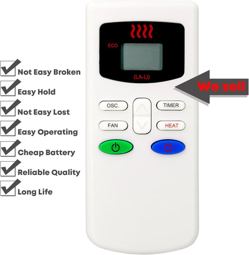 Replacement for Lasko Space Heater Remote Control 2033624A 2033624 FH515 FH610 FH620 FH500 Tower Fan...