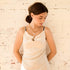 Mesovor Single Pearl Pendant Necklace for Women, 16K Gold Plated Paperclip Chain Necklace...