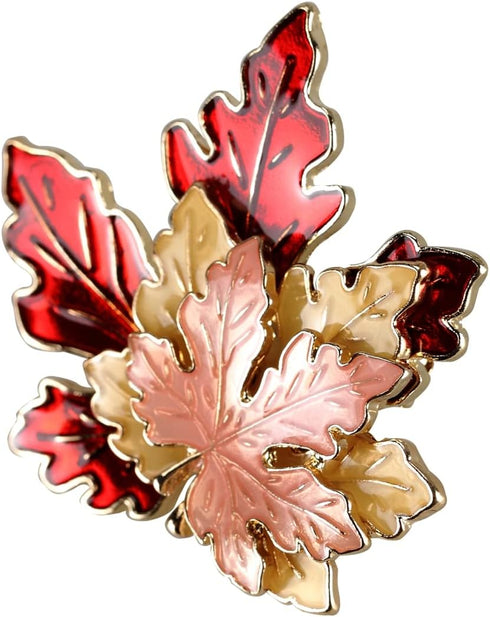 BinaryABC Thanksgiving Brooch Pin,Autumn Fall Leaves Brooch Pin,Maple Leaf Lapel Pin, Thanksgiving Jewelry Accessory Gifts Decoration...