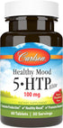 Carlson Healthy Mood 5-HTP Elite 100 mg with Vitamin B6 - Mood Support & Relaxation Supplement - Raspberry Chewable - 60 Tablets...