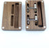 Rustic Walnut Wooden Round Cufflinks Tie Clips Set for Men with Wooden Organizer Box...