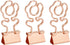 Mini Clips,100Pcs Flower Shape Clips Metal Paperclips Long Tail Clips Small Swallowtail Clip for Office School Home Document Sorting(Rose Gold)...