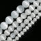 Yochus 8mm White cat-Eye Round Loose Beads Natural Stone Beads for Jewelry Making...