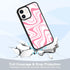 Cute Trendy Aesthetic Pink Water Ripple Wave Pattern Black Phone Case for iPhone 12 Mini Case for Kids Girls Teen Girls Women - 5.4 Inch...