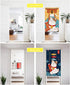 Japanese Noren Doorway Curtain Tapestry Maneki Neko Lucky Cat Door Curtain Ukiyoe Wave Room Divider Home Decoration, 33 x 35 inches...