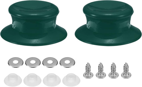 uxcell 2pcs Pot Pan Lids Replacement Knob, Plastic Pan Cover Holding Handles Fits Skillets and Kitchen Cookware Covers, Green...