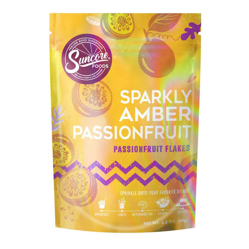 Suncore Foods Sparkling Passionfruit Flakes, Golden Yellow Food Flakes, Gluten-Free, Non-GMO, 3.5oz (1 Pack)...