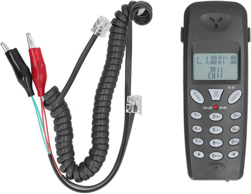 Landline Test Phone,Telecom Check Telephone Line Check Tester to Clip Telephone, Caller ID Display/Redial/Pause/DTMF Supported, for Home Office Ho...