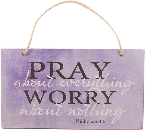 bouti1583 Pray About Everything Wooden Sign Decor 9.5" by 5.75" 41-250 (Standard Version)...