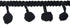 Expo International 3/4-Inch Pom Fringe Trim Embellishment, 20-Yard, Black...