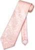 Vesuvio Napoli NeckTie PEACH Color Paisley Design Men's Neck Tie...