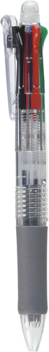 Zebra Clip-On Multifunctional Pen, Non-Color Clear Barrel (B4SA1-C)......