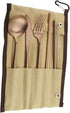 Reusable Travel Utensils, 7 Piece Portable 304 Stainless Steel including Knife Fork Spoon Chopsticks Cleaning Brush Straws Portable Pouch, Eco-fri...