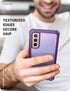 i-Blason Ares Series Case Designed for Galaxy S21 5G (2021 Release), Rugged Clear Bumper Case Without Built-in Screen Protector (Purple)...