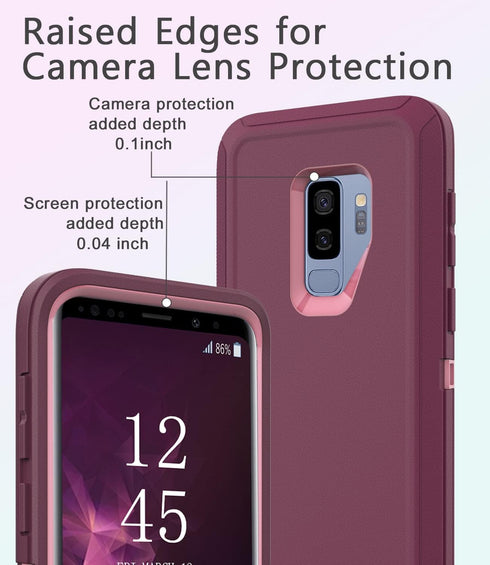 for Samsung Galaxy S9 Plus Case,Shockproof Dropproof for Samsung S9 Plus Case,Heavy Duty Protective Galaxy S9 Plus Csae,S9 Plus Case 6.2 Inch(Purp...