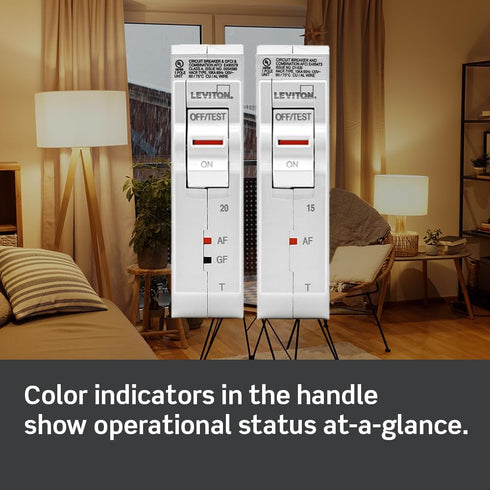 Leviton LB230-T 30A 2-Pole Plug-On Standard Branch Circuit Breaker, Thermal Magnetic, 120/240 VAC, White...