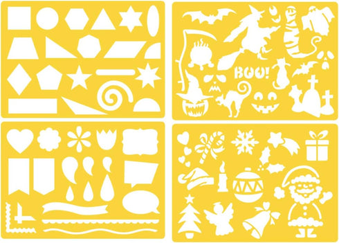 Drawing Stencils Set for Kids, 20 pcs DIY Drawing Template,Bullet Journal Stencil,Over 300 Different Patterns,Reusable Washable Craft...