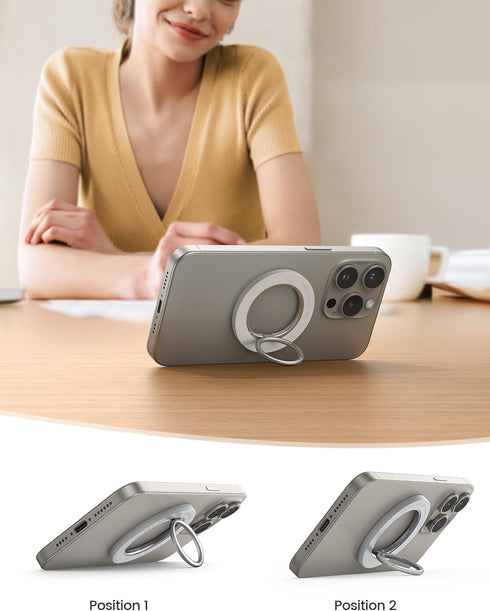 Magnetic Phone Ring Holder for Mag Safe - Lamicall Magnetic Finger Phone Ring Stand Holder, Magnet Ring Grip, Compatible with iPhone 15 14 Plus 13...