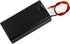 whiteeeen 2pcs 2 AA Battery Box Case with Switch Cover Black Plastic Cell Holder Spring Clip Wire Leads (2X 1.5V, Total 3V)...