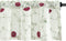 VOGOL White Valances for Small Windows Flowers Embroidered Window Valances for Kitchen Living Room, Rod Pocket, 52 x 18 Inches, Red Flowers, One P...