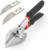 Multi Angle Miter Shear Cutter Hand Tools,45-135 Degree Adjustable Angle Scissors Trim Shears Tools for Vinyl Wood Molding Trim, 2 Extra Spare Bla...