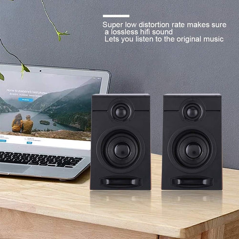 Computer Speakers, Heavy Bass Computer Speakers HiFi Sound Computer Subwoofer with Non-Slip Mat Suitable for TV, Computer, Tablet PC, Phone and Ot...
