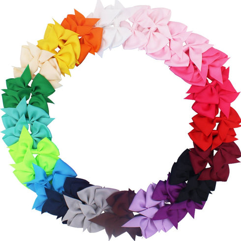 CÉLLOT 40pcs 3.5 inch Hair Bows for Girls Grosgrain Ribbon Toddler Hair Bows Alligator Clips for Baby Girls Kids Teens Back to School Hair Accesso...