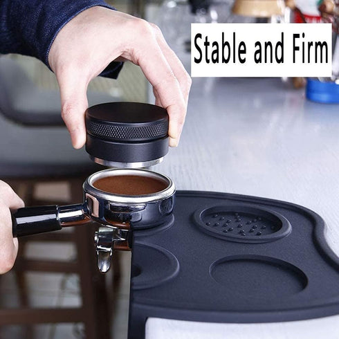 HOMEE Silicone Espresso Tamping Mat, Anti-Slip Espresso Tamp Mat for Barista Tool Home Kitchen Office Bar Shop Worktop, 6.1 Inch x 8.3 Inch, Chris...