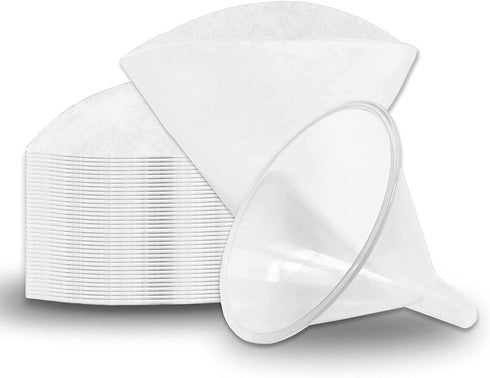 50 filter cones and funnels 4.5" Fryer Oil Filters Deep Fryer Oil Filter Funnel Non Woven Filter Cone Grease Filter Cones Best For Restaurants, Ca...