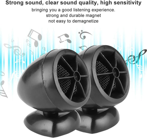 Acouto Music Horns car Audio, Car Speakers 1200W 12V Tweeter Mini Horn Music Dome Loudspeaker Audio Speaker for Car Car Door Speakers Car Audio Tw...