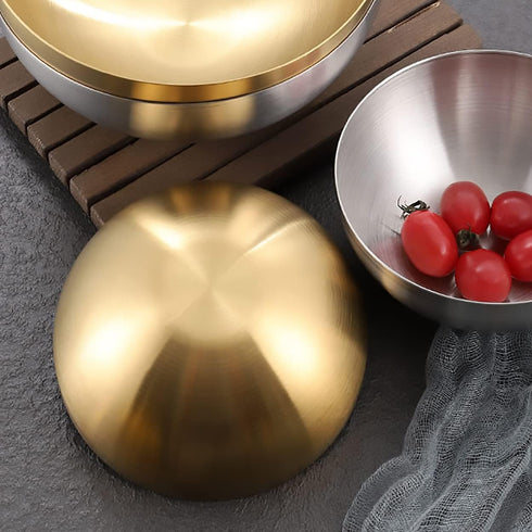 Stainless Steel Salad Bowls, Mixing Bowls, Nesting Bowls, Snacks Bowls, Serving Bowls for Mixing, Cooking, Baking, Prepping, Set of 2, Small & Lar...