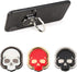 3 Packs Skull Shape Phone Ring Holder in 3 Colors, DaKuan 180° Adjustable Metal Stand Finger Grip Kickstand (Black, White, Red)...