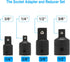 Universal Joint Socket Adapter and Reducer Set,7-Piece,Drive sizes: 1/4 in., 3/8 in., 1/2 in....