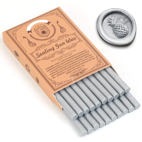 Wax Seal Sticks, Wasole 40pcs Silver Glue Gun Wax Sealing Sticks Beads Great for Wax Sealing Stamp, Wedding Invitations, Letter Envelopes (Silver)...