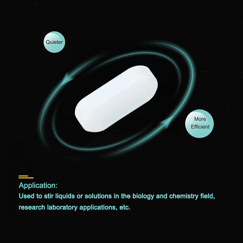 MECCANIXITY Magnetic Stirrer Mixer Stir Bar Rod 15mm/0.59" Cylinder Shape PTFE Coating Magnet White for Laboratory 32Pcs...
