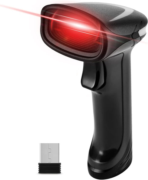Bluetooth QR Barcode Scanner, PDF417 Rechargeable Code Scanner Wireless, Data Matrix 2D Barcode Rearder Cordless Connect Smart Phone, Tablet, PC, ...