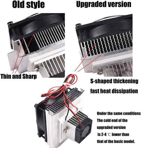 Mini Air Conditioner DC 12V DIY Thermoelectric Peltier Refrigeration Cooling System Heat Sink Conduction Module Semiconductor Fridge Refrigeration...