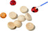 100 PCS 25mm Split Wood Balls, Small Natural Unfinished Half Round Wooden Beads for Kids Craft...