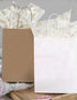 Bzumoot 50 Sheets Large Tissue Paper for Gift Bags 20 * 28 Inches White Metallic Gold Wrapping Gift Paper Butterfly Pattern Gift Wrapping Paper fo...